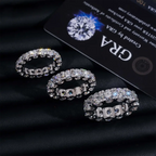 GL Round 4mm 5mm Diamond Band Moissanite Eternity Ring