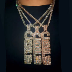 Moissanite Custom Name Pendant HipHop Jewelry