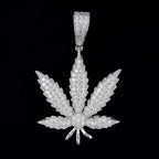 GL Hip Hop Iced Out Maple Leaf S925 Silver VVS Moissanite Pendant