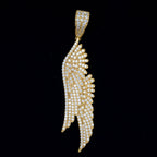GL Angel Wing Iced Out S925 Silver Moissanite Pendant