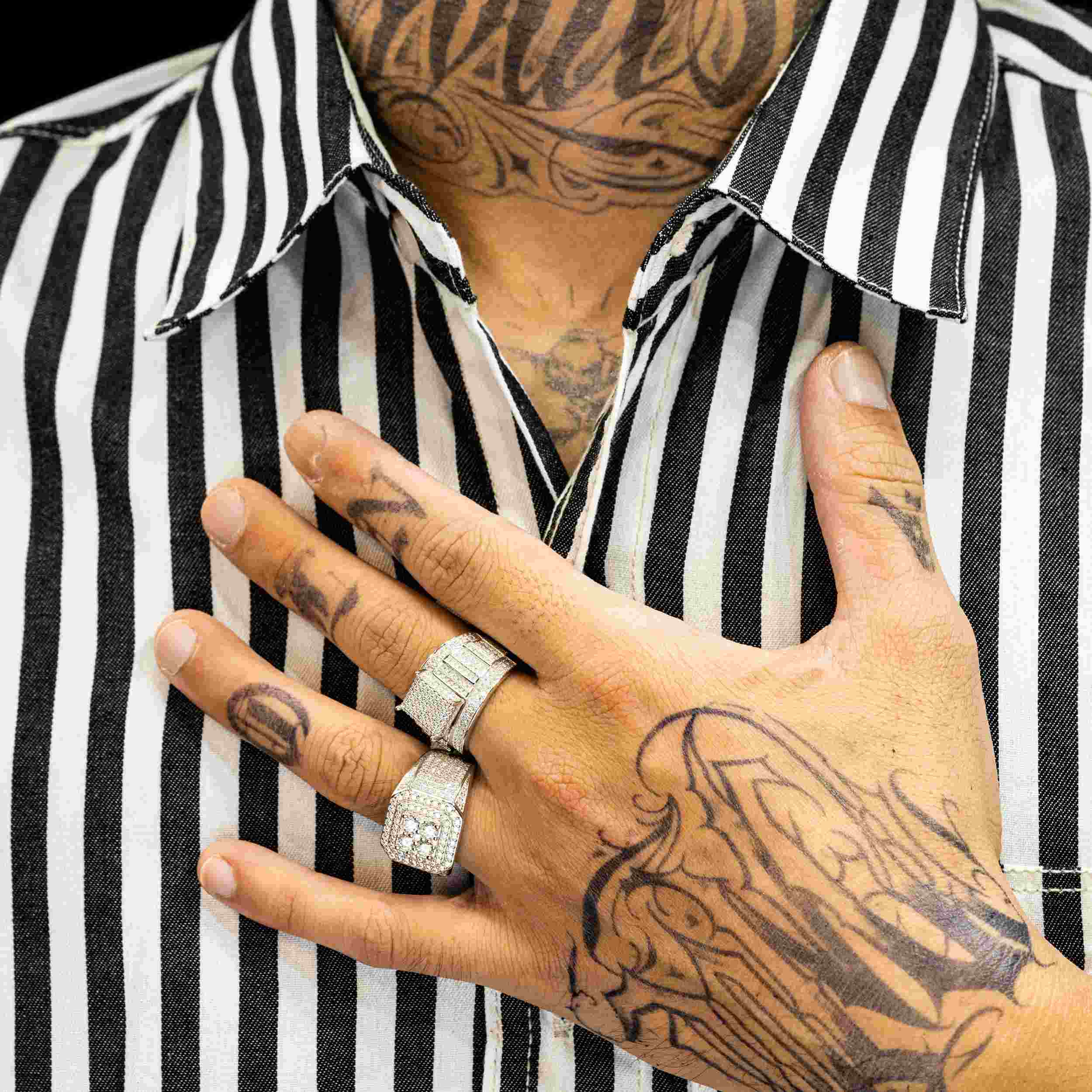 GL Top Quality Iced Out Jewelry VVS Moissanite Hip Hop Men Ring Main image