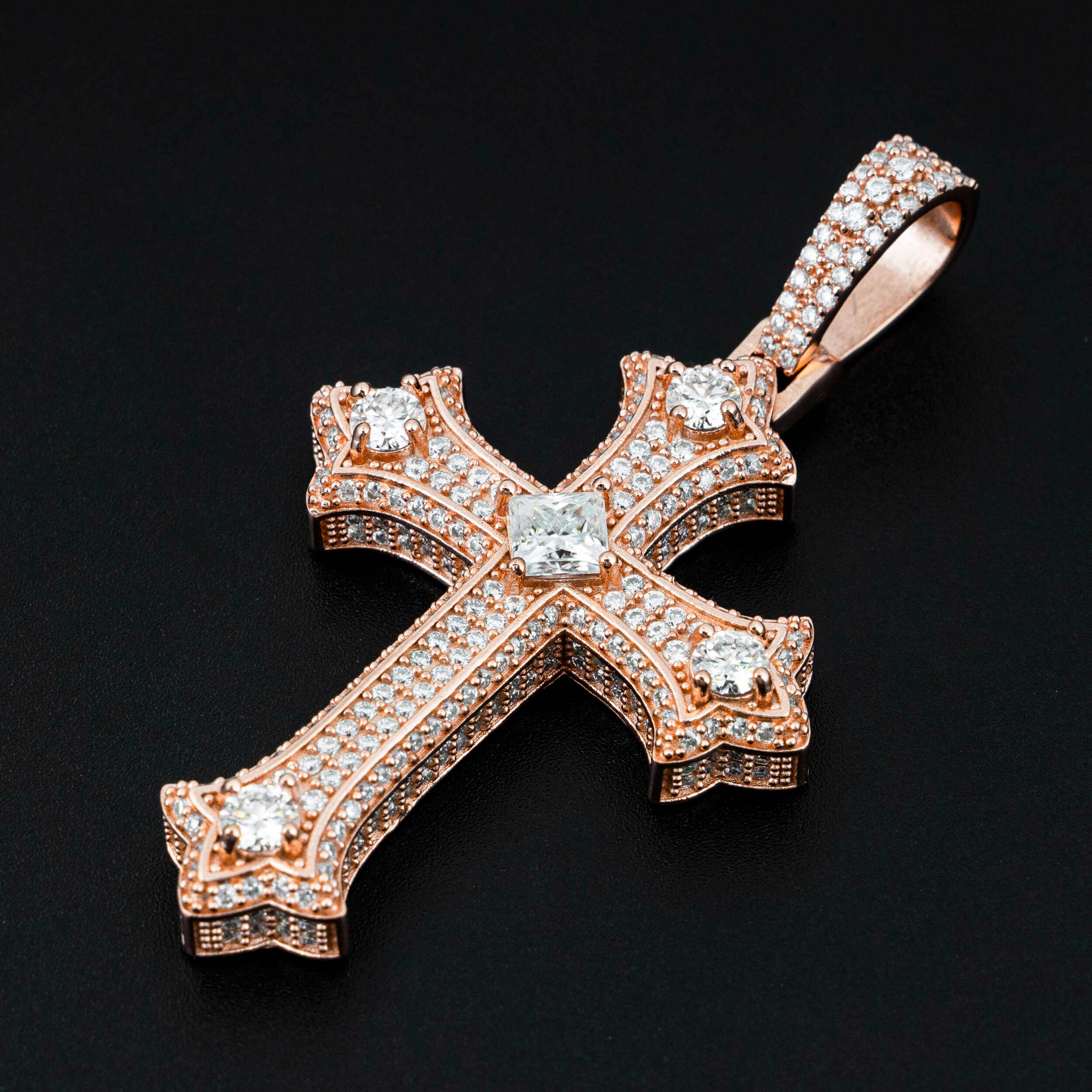 GL Iced Out Hip Hop Rapper Jewelry VVS Diamond Moissanite Cross Pendant