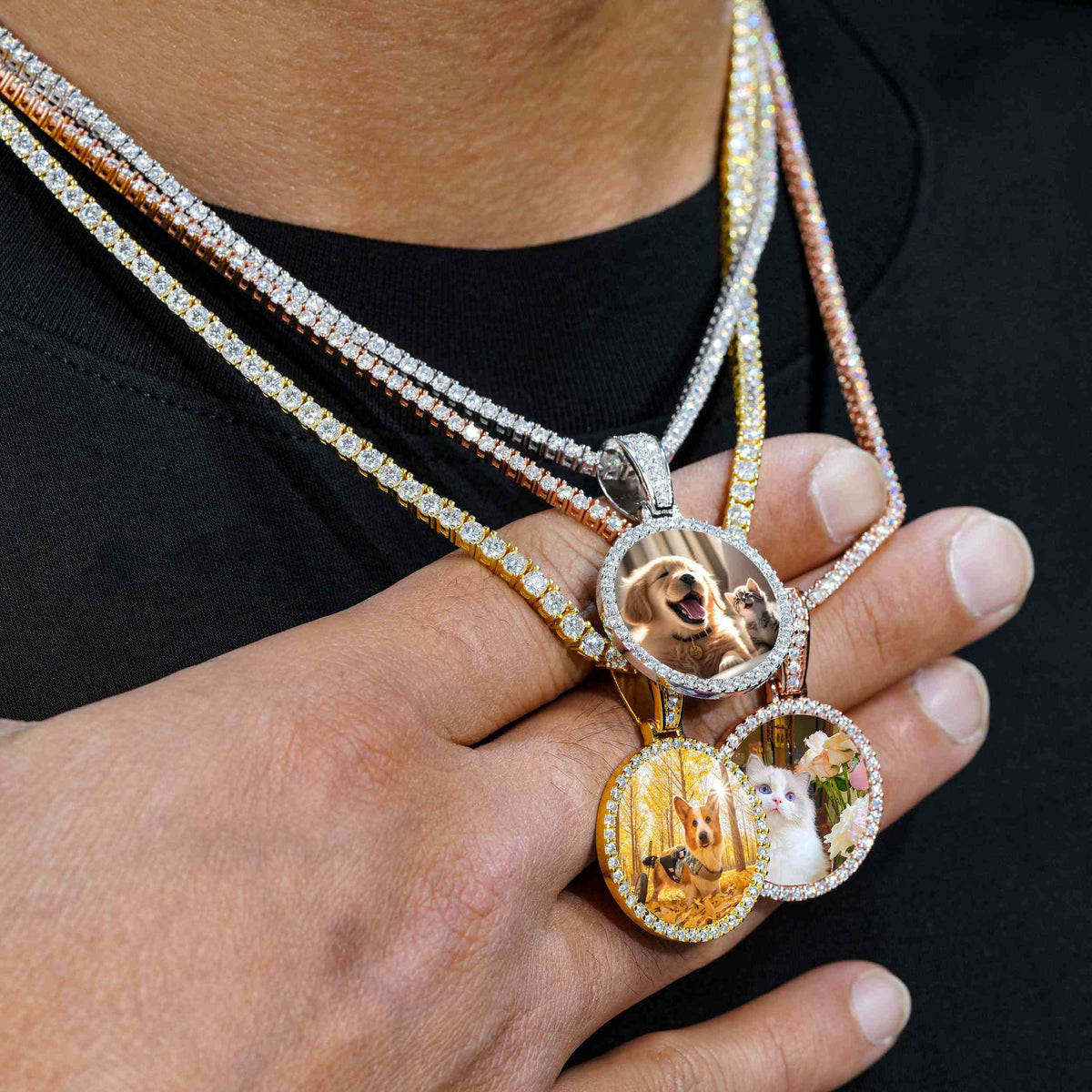 GL Custom Photo Pendant VVS Moissanite Stone Pendant