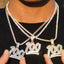 GL Ice Out Moissanite Pendant Letters 100 With Free Chain