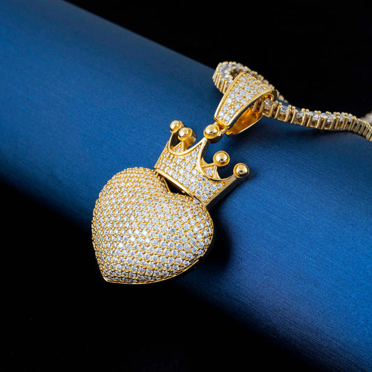 fine jewelry moissanite cute gold paw heart necklace custom women heart diamond pendant