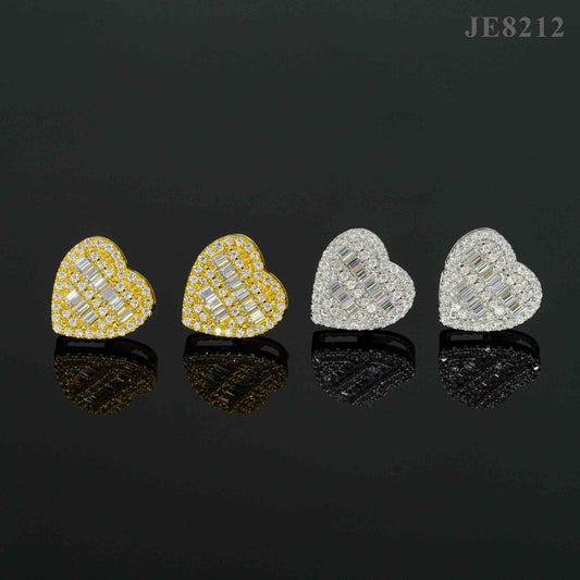 pass diamond tester s925 moissanite diamond heart earring
