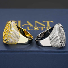 GL 925 Silver Moissanite Bitcoin Iced Ring