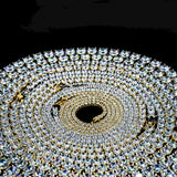 2mm 3mm 4mm 5mm 6.5mm S925 Silver Vvs1 D  Diamond Moissanite Tennis Chain Necklace