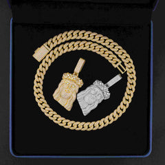 GL Ice Out Silver Full Moissanite Jesus Pendant