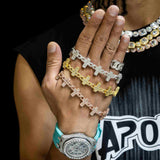 Cross Moissanite Cuban chain bracelet