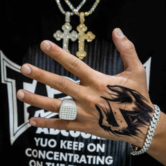 GL Three-dimensional Square Moissanite Hip Hop Ring