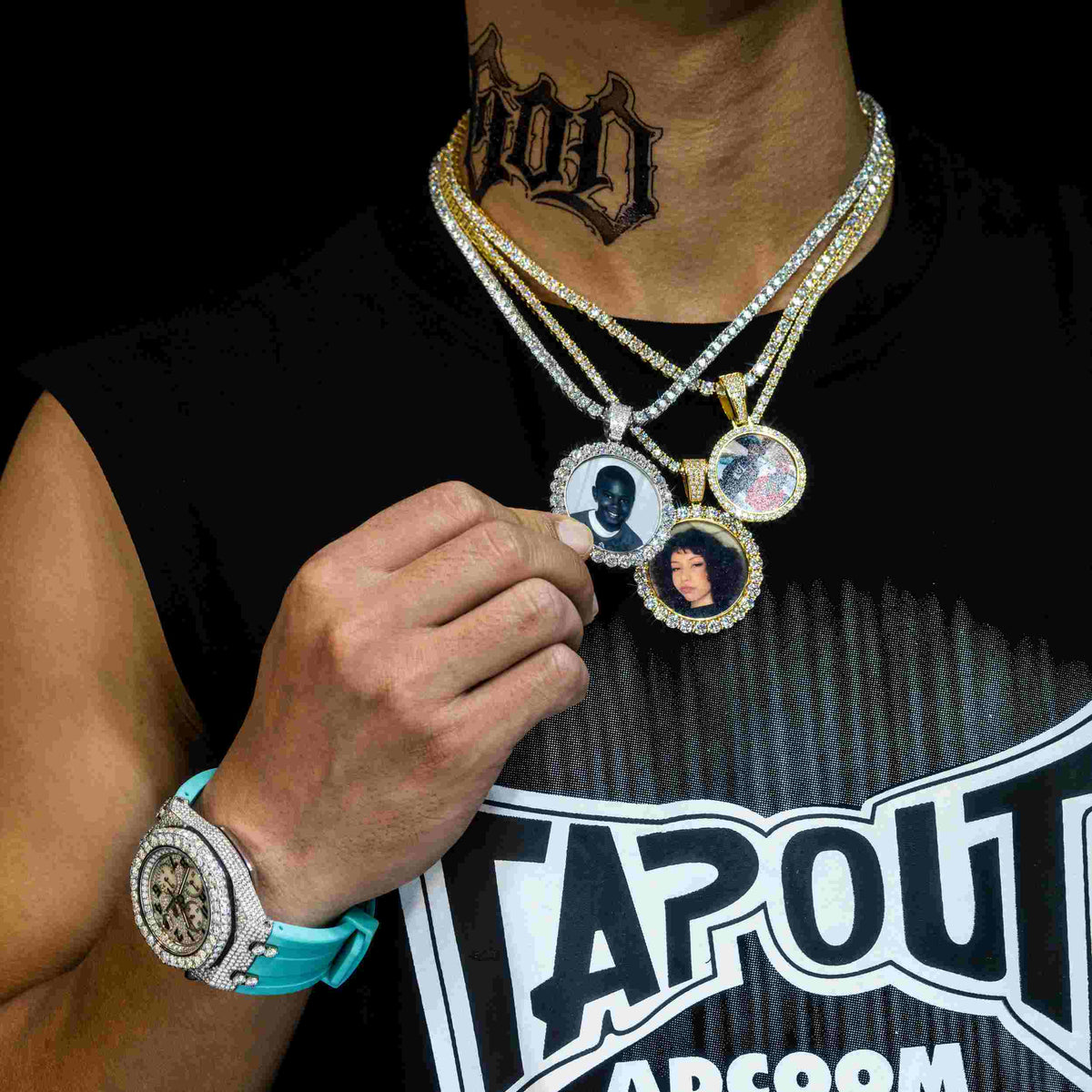 GL Custom Photo Pendant VVS Moissanite Stone Pendant