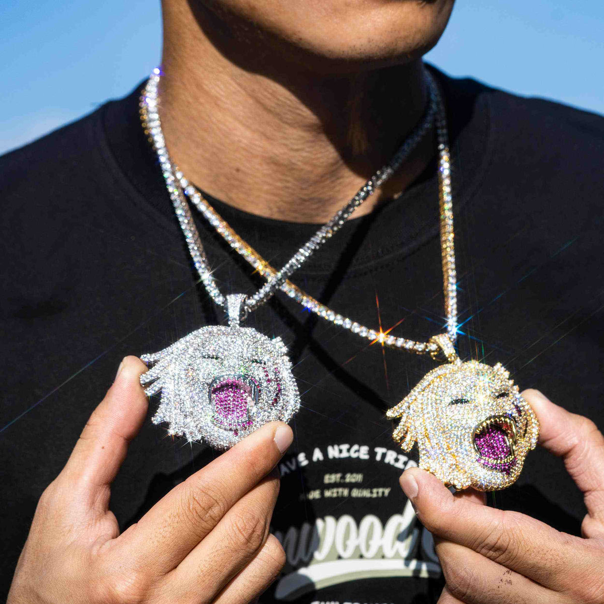 GL Screaming Clown Hip Hop Attitude VVS Diamond Pendant