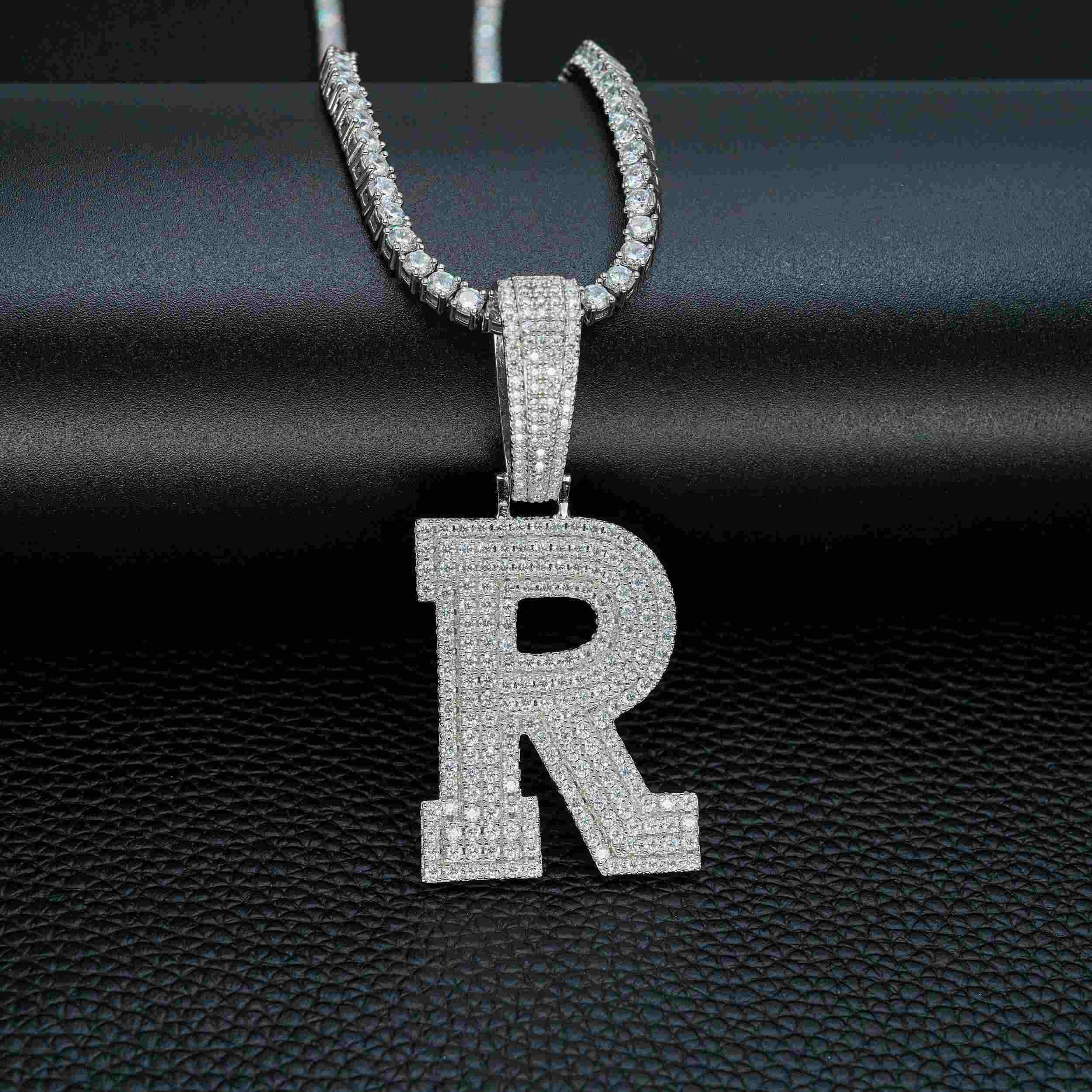 GL Hip Hop jewelry Name Letter Moissanite Diamond Pendant