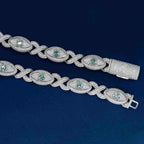 15MM Devil's Eye VVS Moissanite Cuban Chain