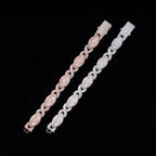 13MM S925 Silver Evil Eye Infinity VVS Moissanite Cuban Link Chain