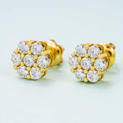 【US 3 Days Delivery】GL Hip Hop Earrings 925 Sterling Silver Moissanite Stud Earrings