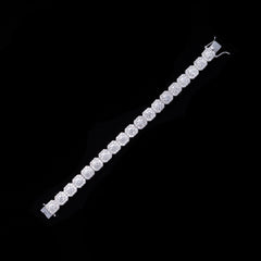 GL Iced Out 10MM Halo Square VVS Moissanite Silver Tennis Chain