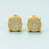 High Quality 925 Sterling Silver VVS Round Cut Moissanite Stud Earring