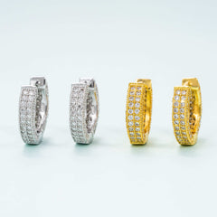 GL High Quality 925 Sterling Silver VVS Round Cut Moissanite Stud Earring