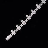 Cross Moissanite Cuban Chain Bracelet