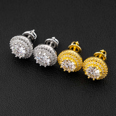 Hip Hop Jewelry 925 Silver VVS Moissanite Diamond Trendy Stud Earrings