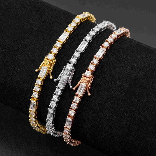 Pass Diamond Tester iced out jewelry VVS moissanite Tennis Chains Moissanite Diamond Tennis Bracelets