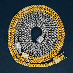 4mm 6mm Stainless steel silver button end Cuban chain