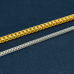 4mm 6mm Stainless steel silver button end Cuban chain
