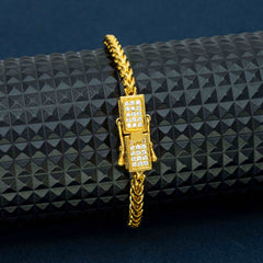 4mm 6mm Stainless steel silver button end Cuban chain