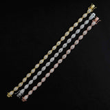 Hip Hop Bracelet Jewelry VVS Moissanite stone Iced Out jewelry for women