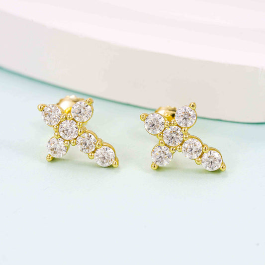 custom made moissanite diamond earrings hip hop fashion jewelry