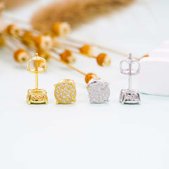 925 Sterling Silver VVS Moissanite Stud Earrings