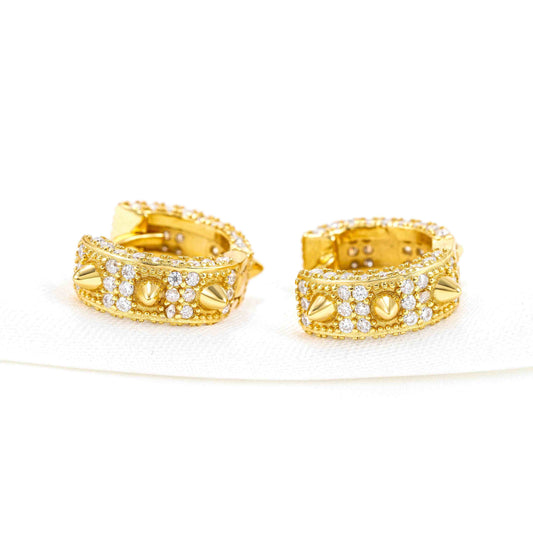 Fashion jewelry luxury ear VVS moissanite diamond hoop earrings