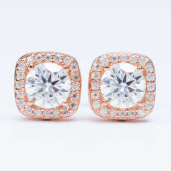 GL Hiphop Jewelry  925 Sterling Silver VVS Round Cut Moissanite Stud Earring