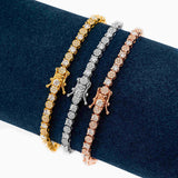 Moissanite custom square round tennis Moissanite diamond bracelet for women