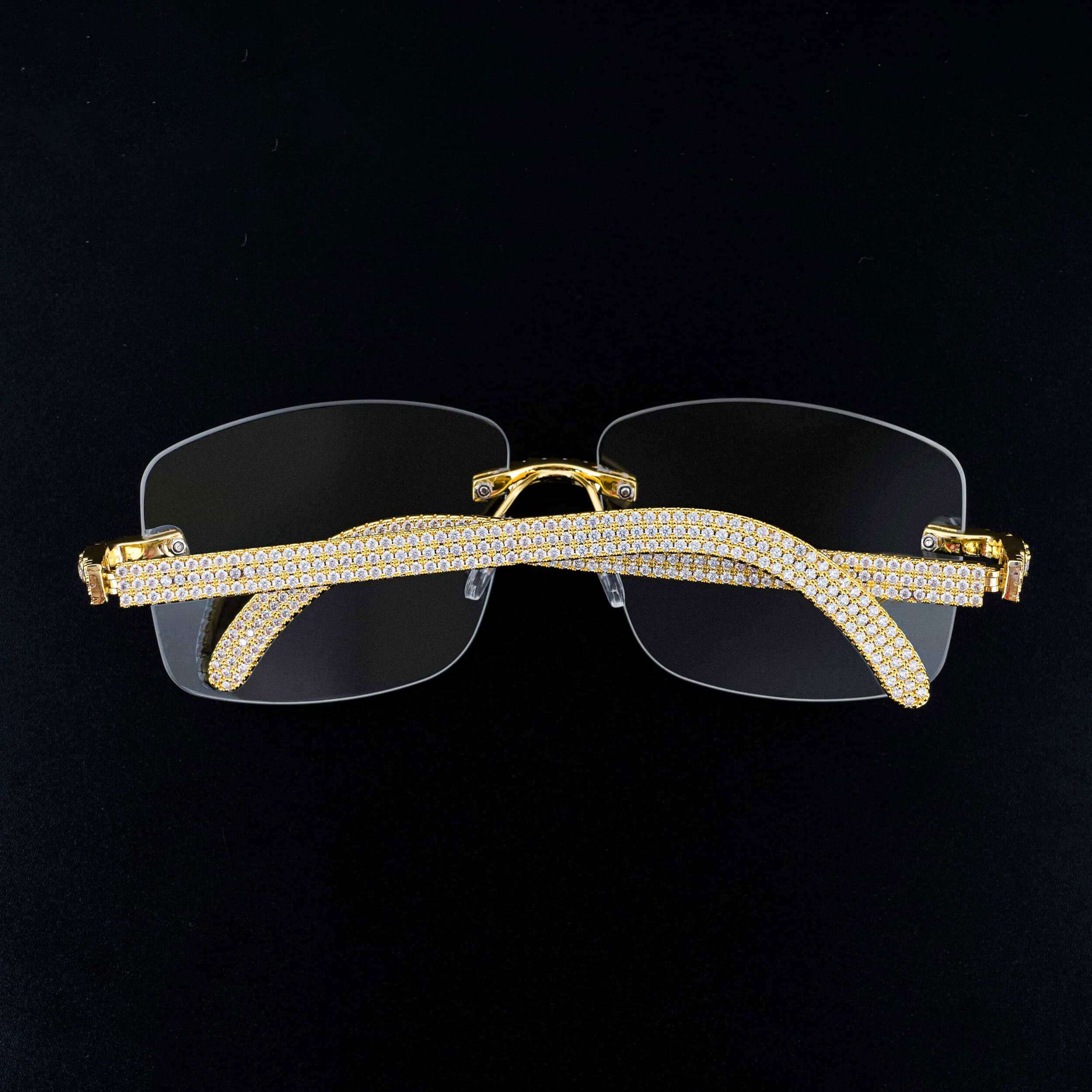 Hip hop iced out Brass AAAAA Zircon mens sunglasses jewelry glasses Zweitbild