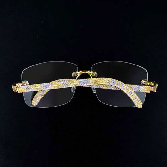 Hip hop iced out Brass AAAAA Zircon mens sunglasses jewelry glasses