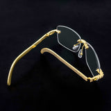 Hip hop iced out Brass AAAAA Zircon mens sunglasses jewelry glasses