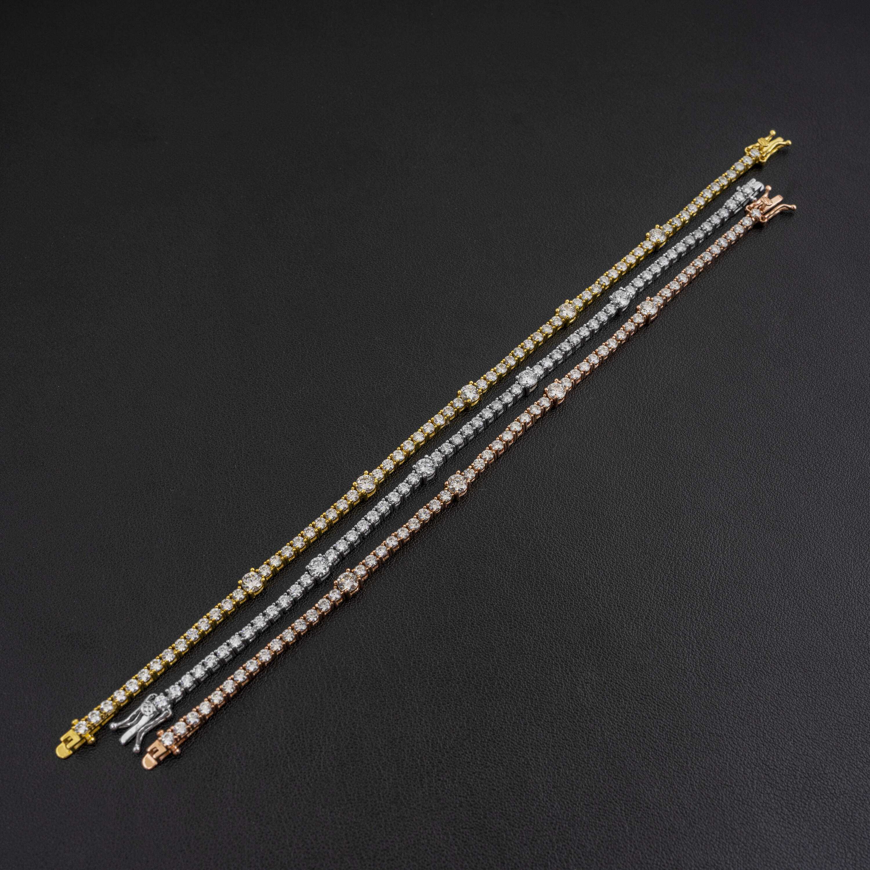 hip hop jewelry bling tennis chain fashion designer vvs moissanite sterling silver tennis bracelet Secondary image