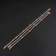 hip hop jewelry bling tennis chain fashion designer vvs moissanite sterling silver tennis bracelet