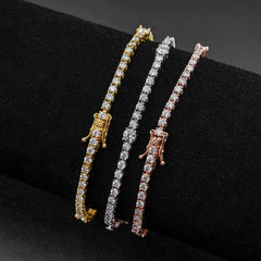 hip hop jewelry bling tennis chain fashion designer vvs moissanite sterling silver tennis bracelet