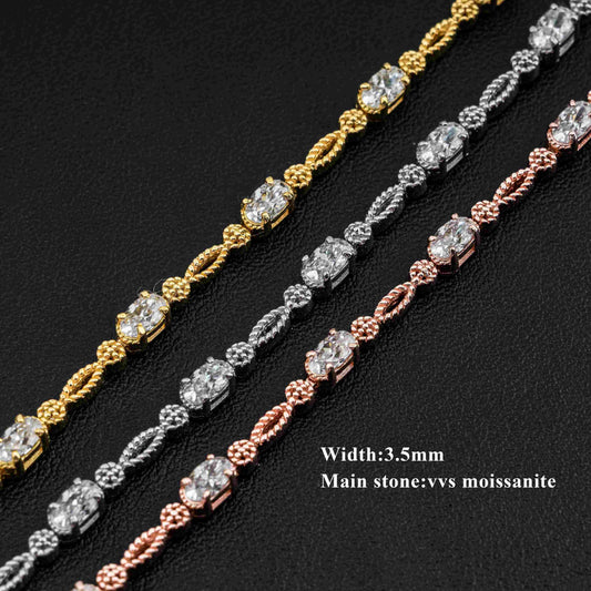 VVS Moissanite stone Iced Out Bracelet jewelry for women