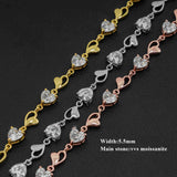VVS moissanite Custom bracelet fancy cut tennis moissanite diamond white gold wedding bracelet women