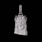 GL Halo Jesus Crown of Thorns Rectangular Moissanite Pendant