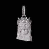 Halo Jesus Moissanite Pendant