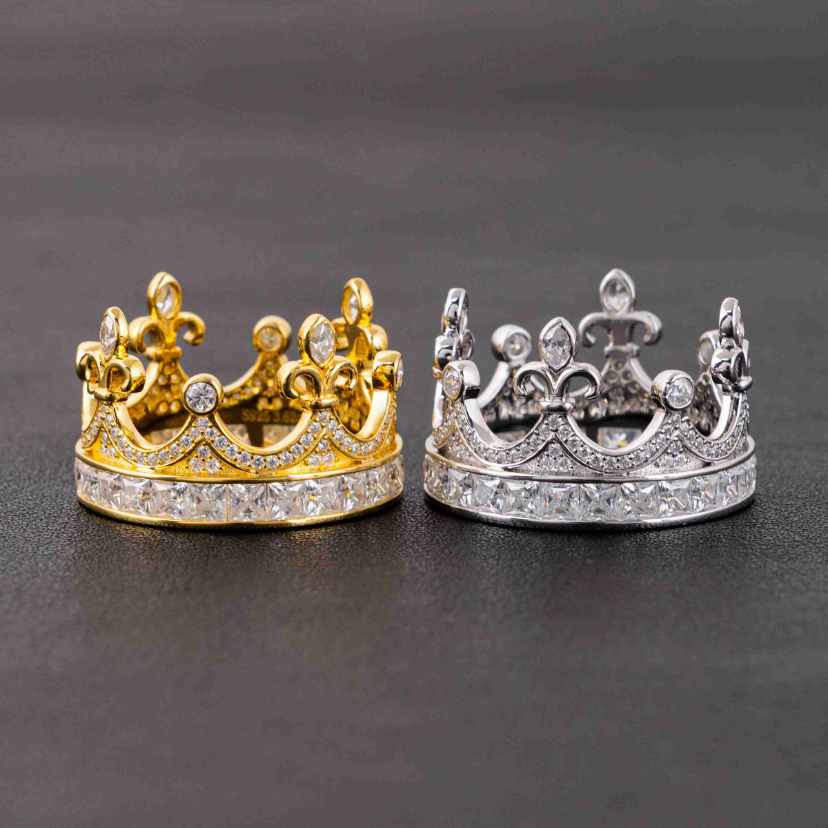 GL Fashion Iced out Imperial Crown VVS Moissnaite Diamond Hip Hop Ring