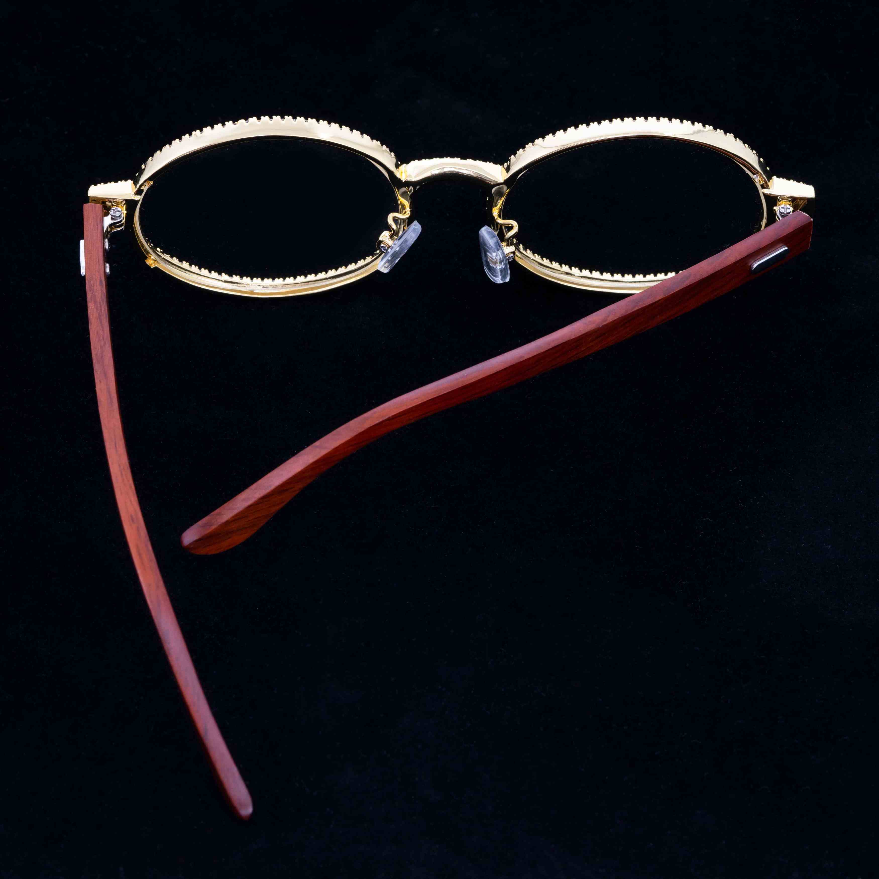 GL Hip Hop Iced Out 5A+ Zircon Sunglasses Jewelry Glasses Image secondaire du produit