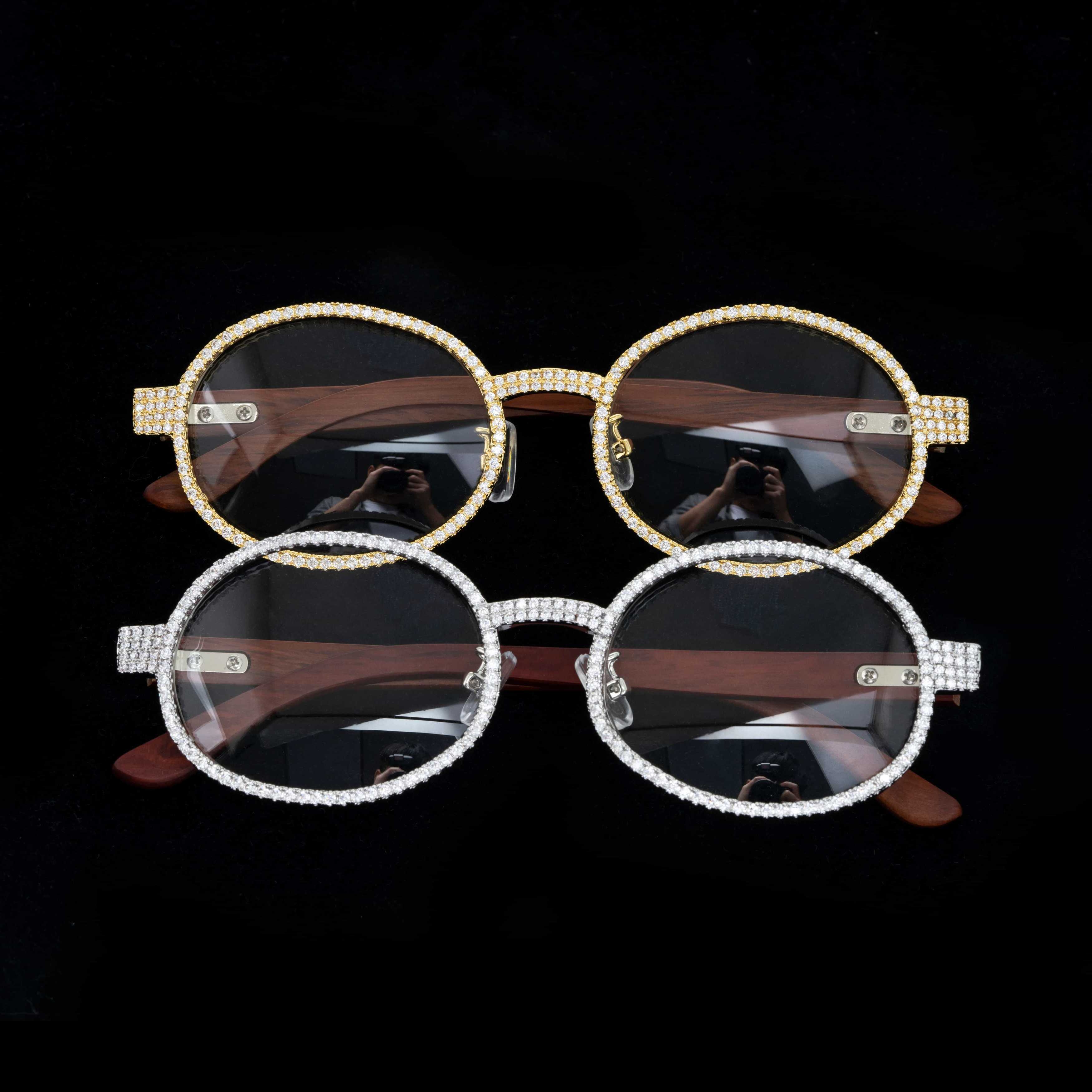 GL Hip Hop Iced Out 5A+ Zircon Sunglasses Jewelry Glasses Image principale du produit