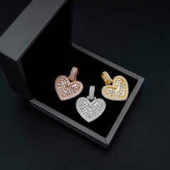 Fine Moissanite Jewelry hip hop pendant VVS moissanite Pass Diamond Tester Iced Out Heart Pendant